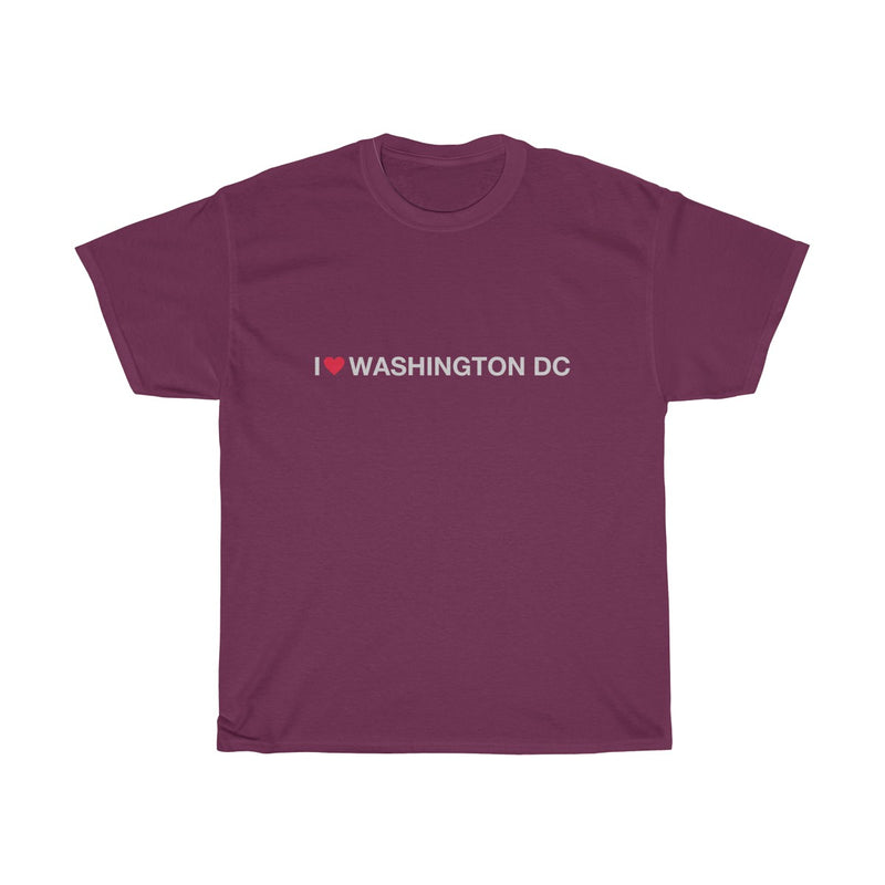 Unisex Heavy Cotton Tee - I love Washington DC, silver