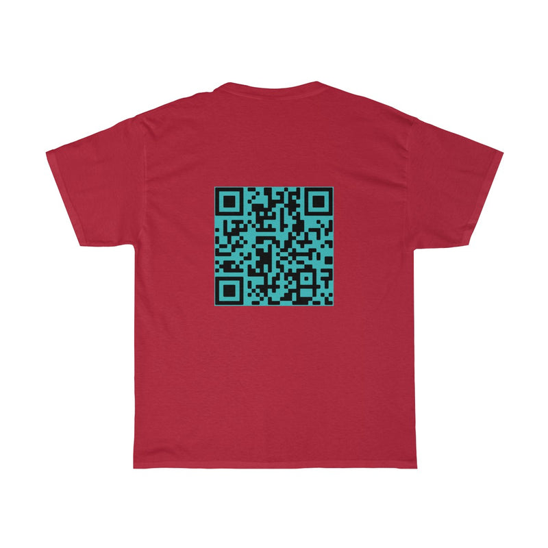 Unisex Heavy Cotton Tee - Without Science it's Just Fiction + QR code