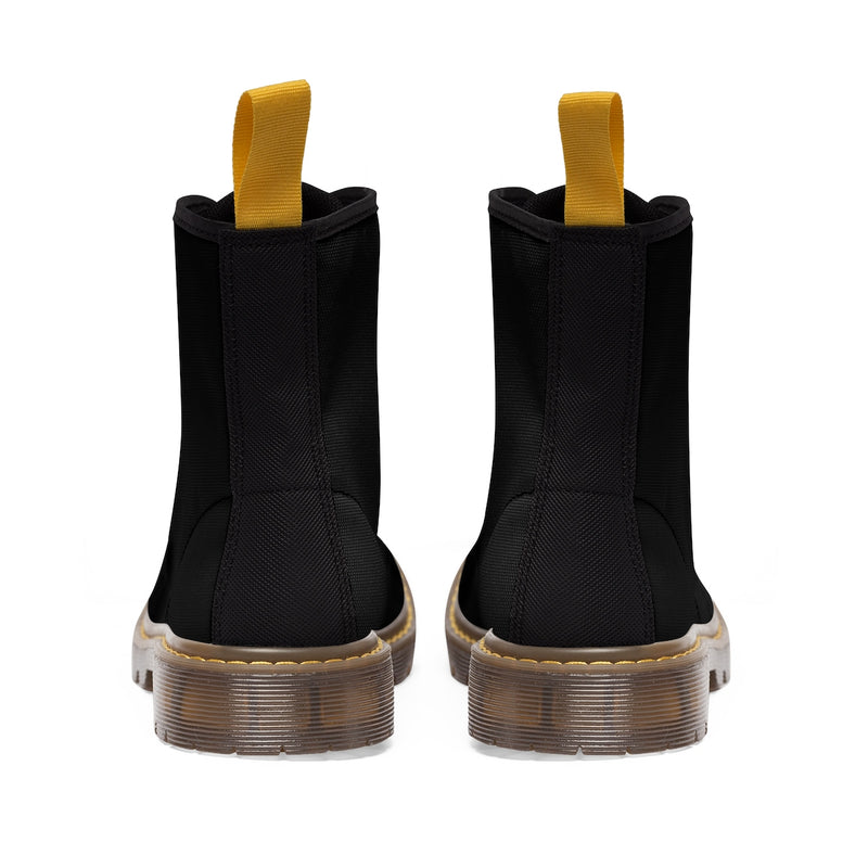 Women's Martin Boots - Black with Brown soles and DC flag on tongue