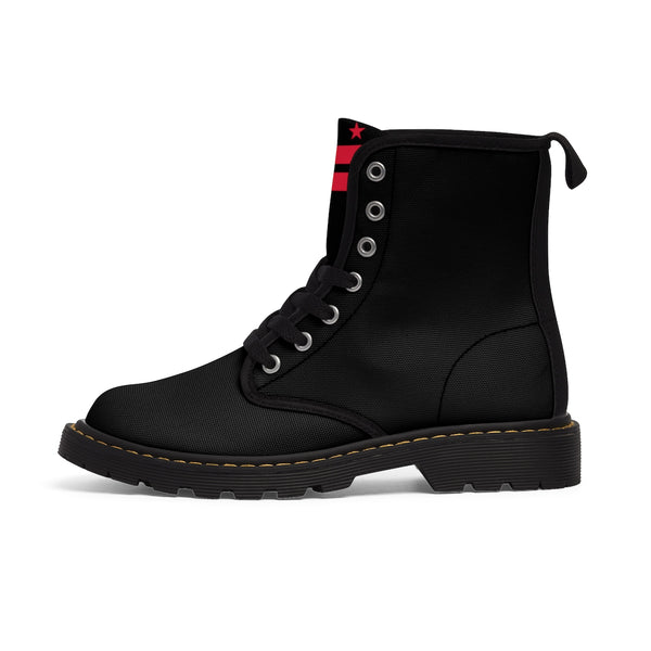 Kids' Martin Boots - Black with DC Flag on shoe tongue