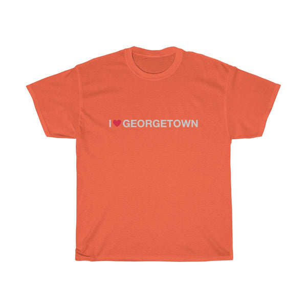 Unisex Heavy Cotton Tee - I love Georgetown, silver