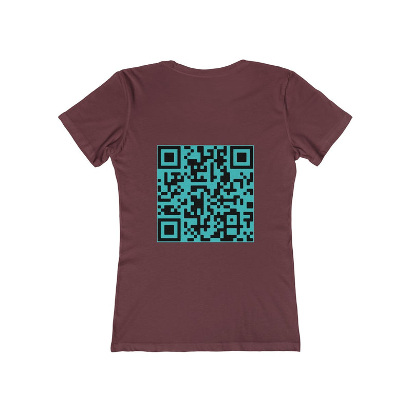 Women's The Boyfriend Tee - The Good thing about Science + QR Code