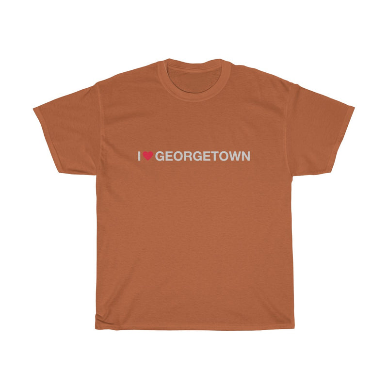 Unisex Heavy Cotton Tee - I love Georgetown, silver