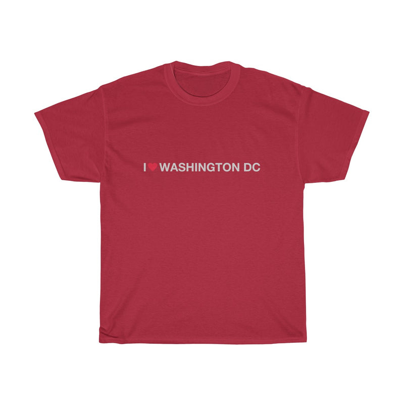 Unisex Heavy Cotton Tee - I love Washington DC, silver