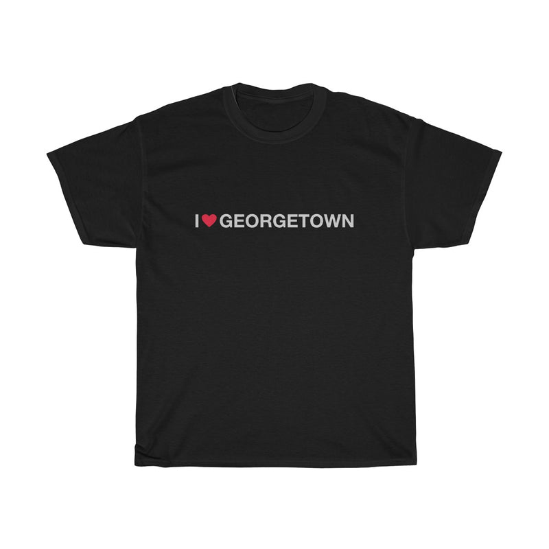 Unisex Heavy Cotton Tee - I love Georgetown, silver