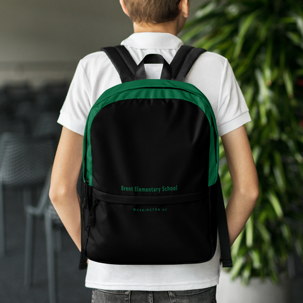 Backpack - Dark Green, Brent Elementary School