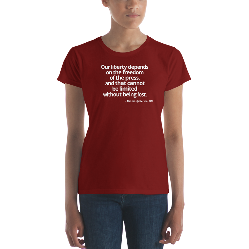 Women's short sleeve t-shirt - Thomas Jefferson Quote