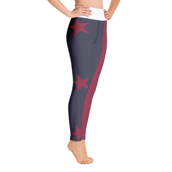 Yoga Leggings with a pocket - Navy with faded DC Flag