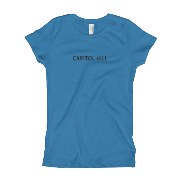 Girl's T-Shirt - Capitol Hill (black text)