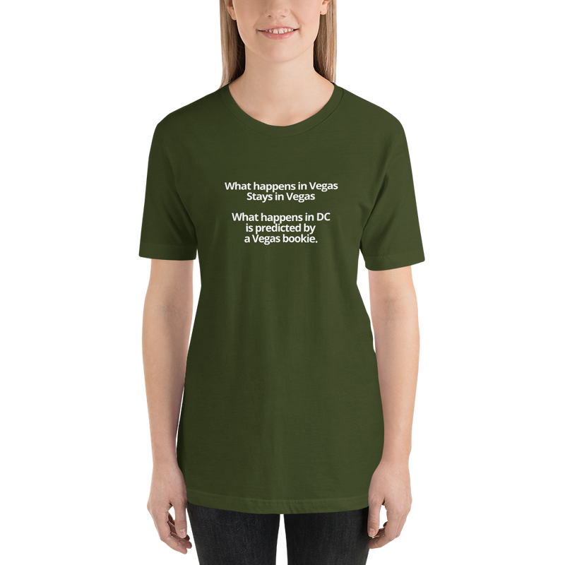 Short-Sleeve Unisex T-Shirt - What happens in Vegas vs DC