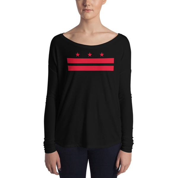 Ladies' Long Sleeve Tee - DC Flag