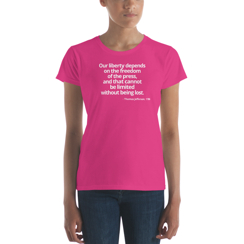 Women's short sleeve t-shirt - Thomas Jefferson Quote