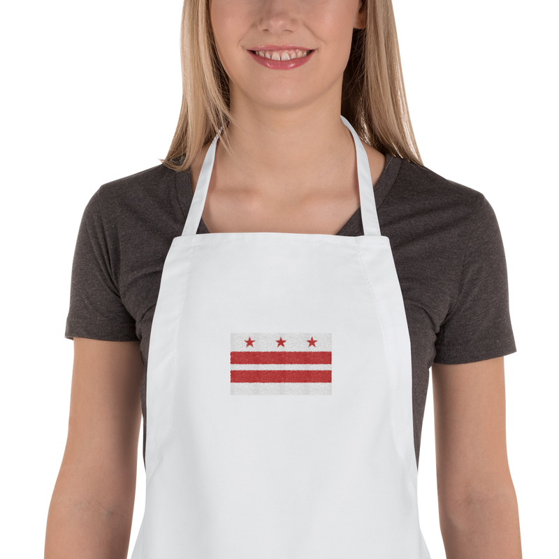 Embroidered Apron - DC Flag