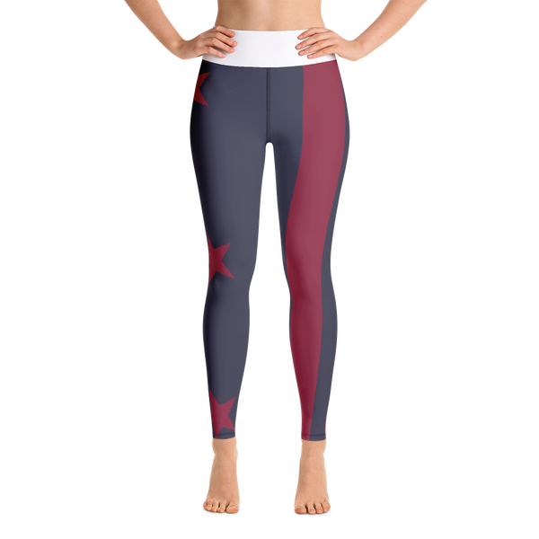 Yoga Leggings with a pocket - Navy with faded DC Flag