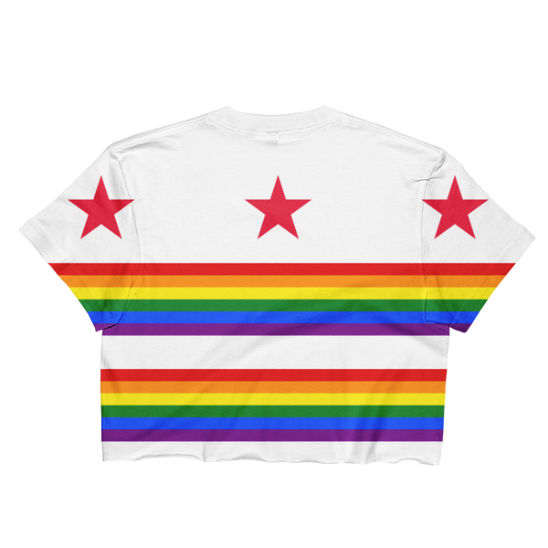 Ladies Crop Top - Rainbow DC Flag