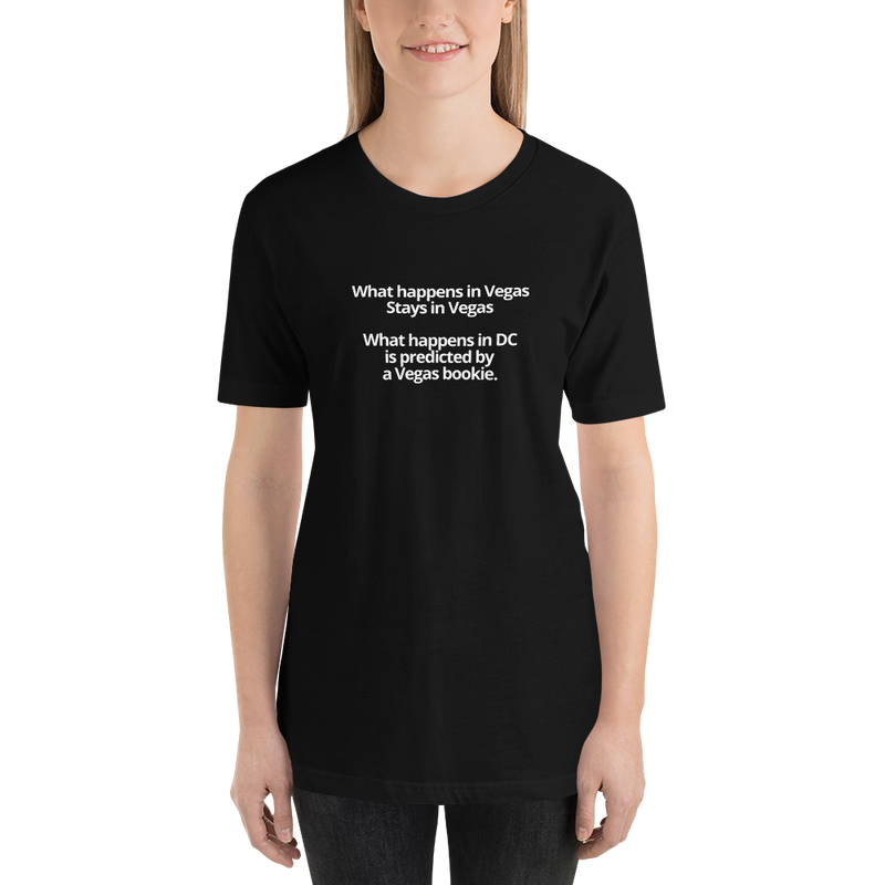 Short-Sleeve Unisex T-Shirt - What happens in Vegas vs DC