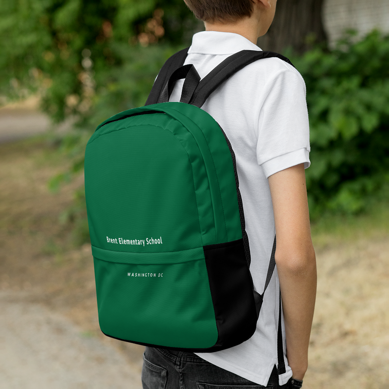 Backpack - Dark Green, Brent Elementary School