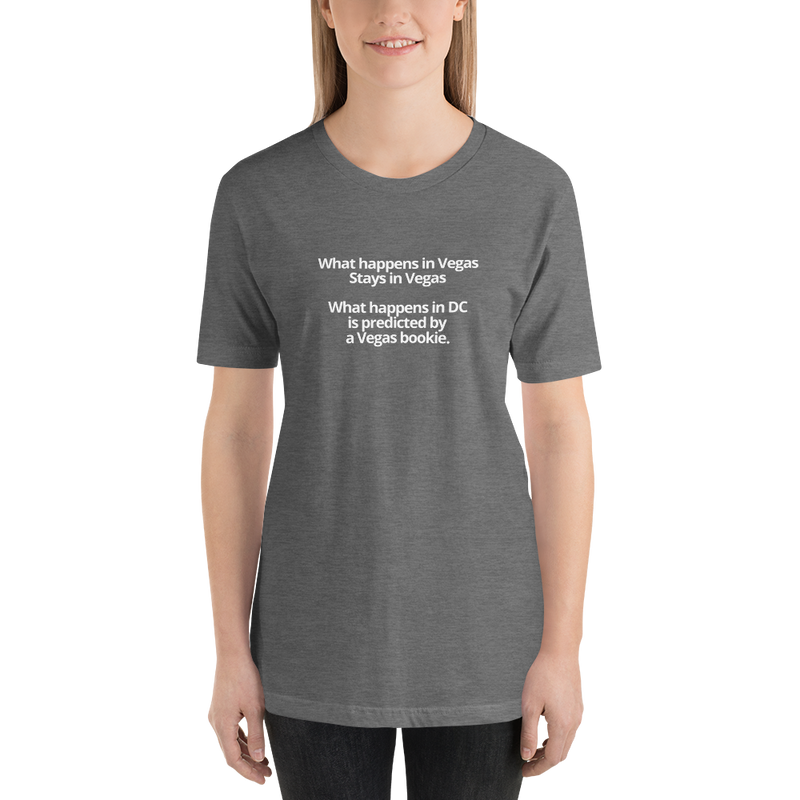 Short-Sleeve Unisex T-Shirt - What happens in Vegas vs DC