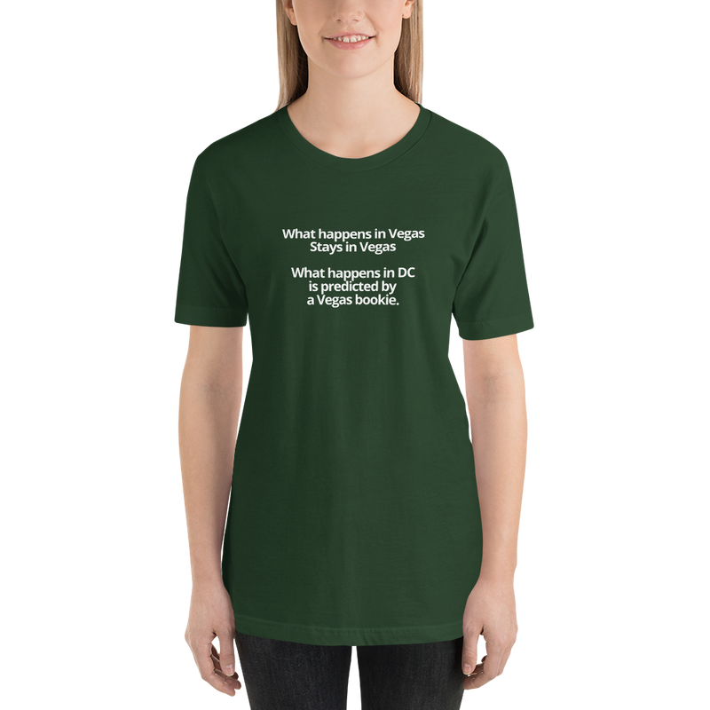 Short-Sleeve Unisex T-Shirt - What happens in Vegas vs DC