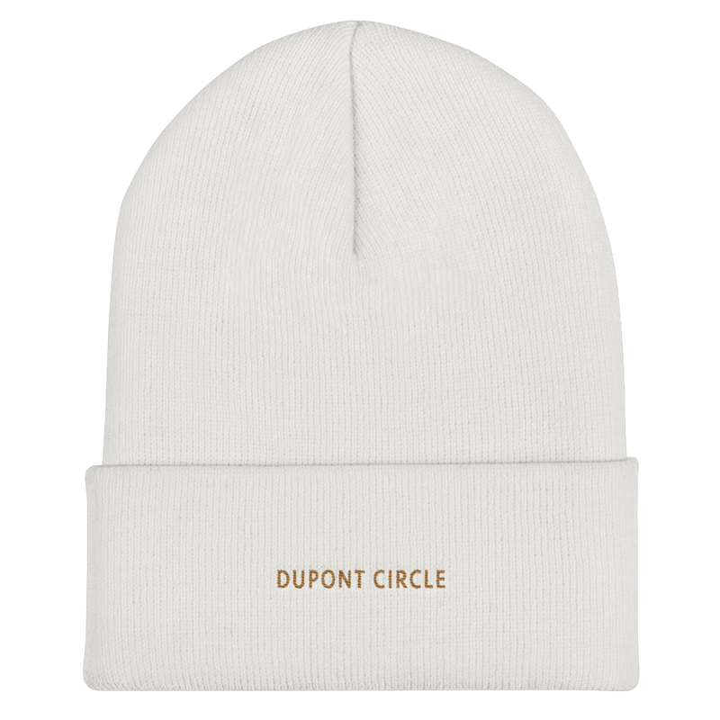 Cuffed Beanie - Dupont Circle with Old Gold Embroidery