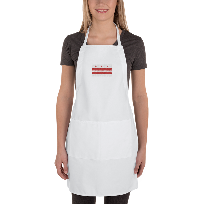 Embroidered Apron - DC Flag