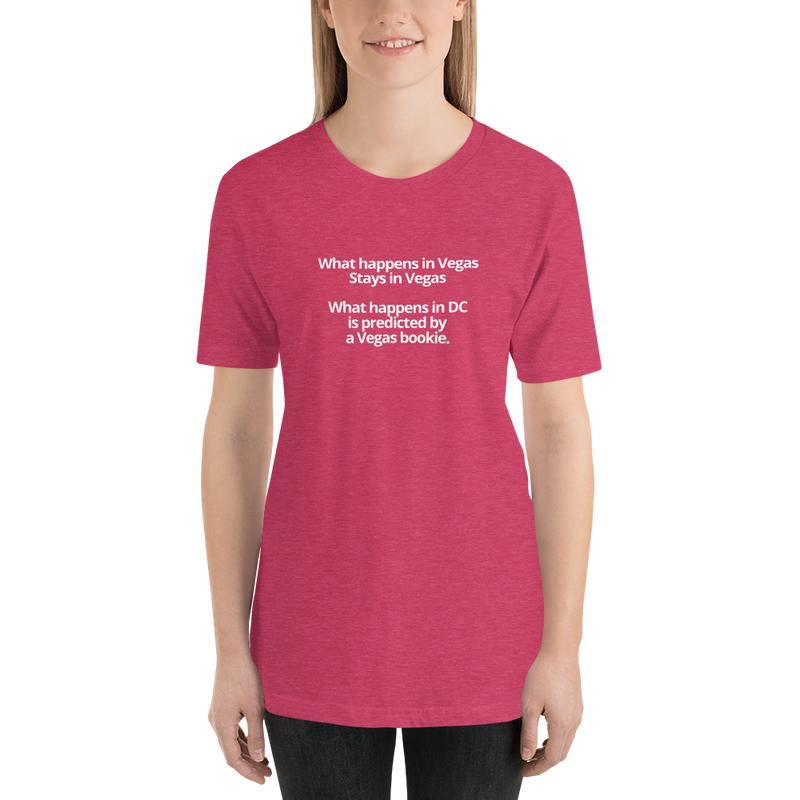 Short-Sleeve Unisex T-Shirt - What happens in Vegas vs DC