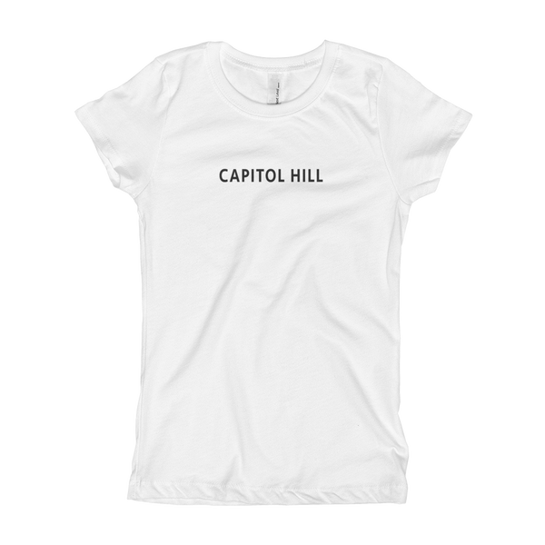 Girl's T-Shirt - Capitol Hill (black text)