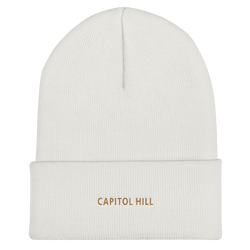 Cuffed Beanie - Capitol Hill with Old Gold Embroidery