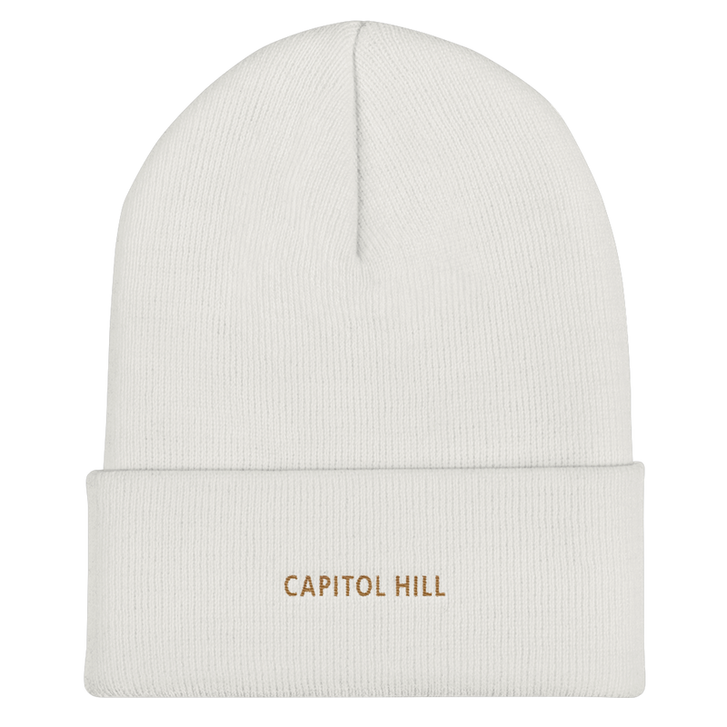 Cuffed Beanie - Capitol Hill with Old Gold Embroidery