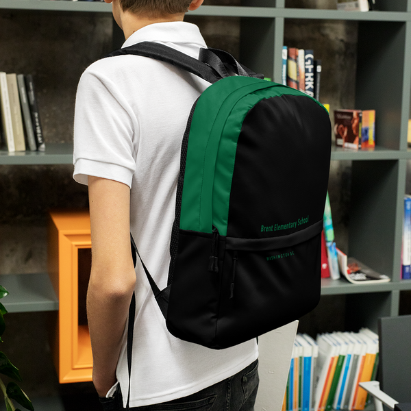 Backpack - Dark Green, Brent Elementary School