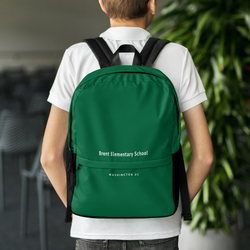 Backpack - Dark Green, Brent Elementary School